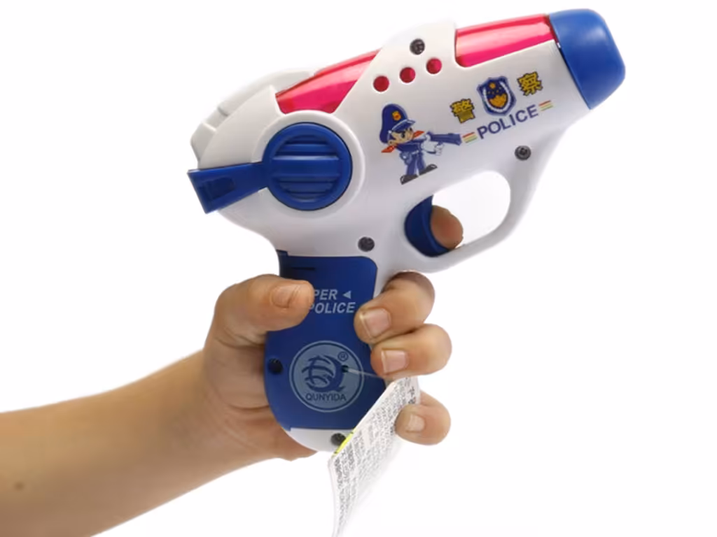 تفنگ موزیکال و چراغدار اسباب بازی مدل تفنگ پلیس