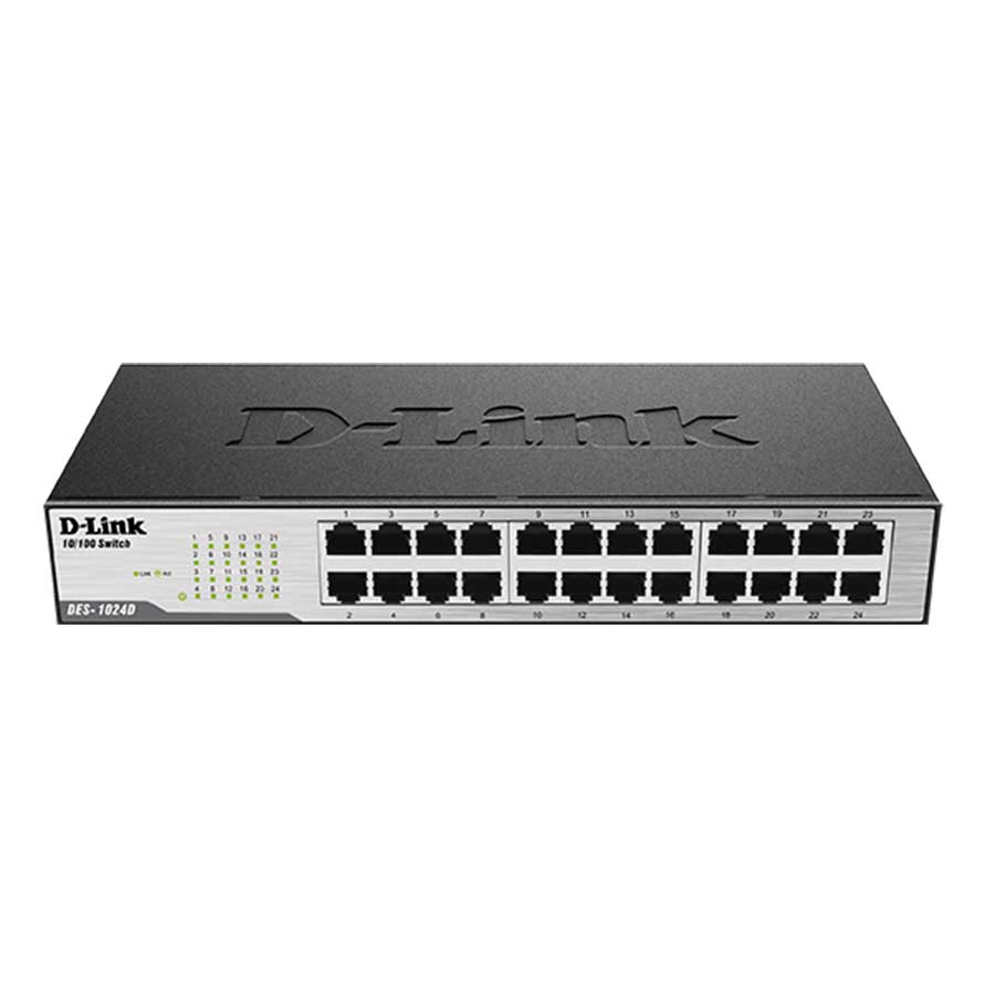 قیمت و خرید سوییچ 24 پورت مگابیت و دسکتاپ دی لینک مدل DES-1024D | یاس ارتباط