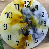 ساعت رزینی شبتاب قطر 45 سانت - طیف فندقی مشکی