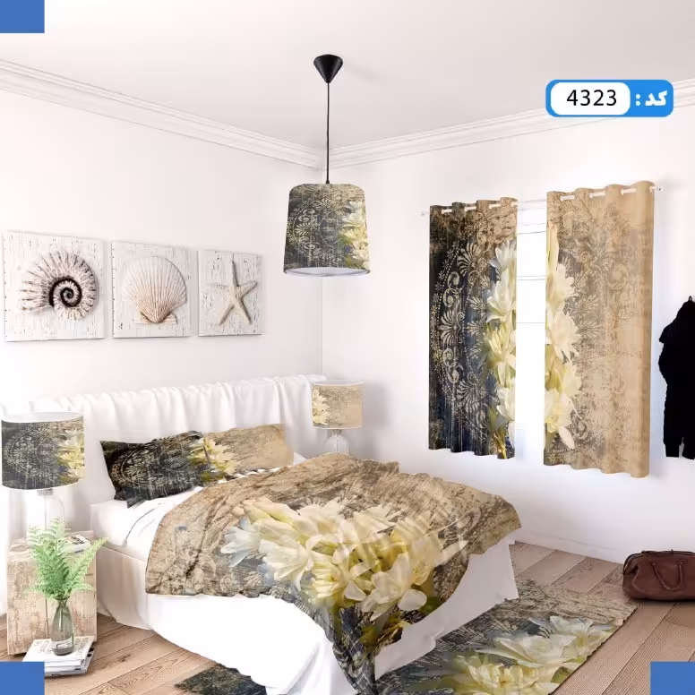 روتختی دونفره میکرو6 تکه چاپی ست شده با اتاق خواب سری15