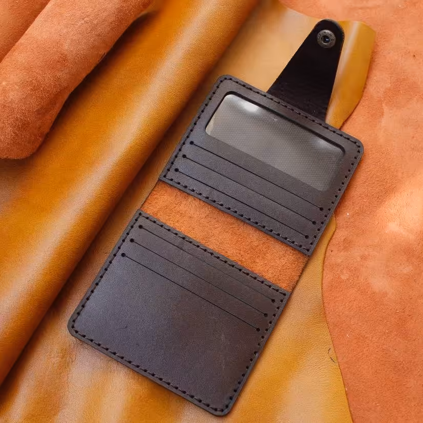 کیف کارت با چرم طبیعی قابل اجرا در رنگ های مختلف کد4263