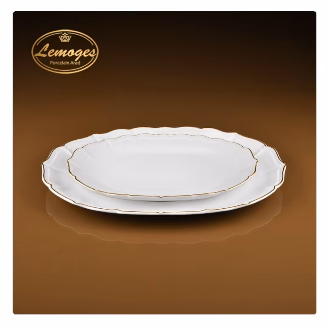 دیس بیضی ریوان بزرگ  چینی لیمون درجه یک 