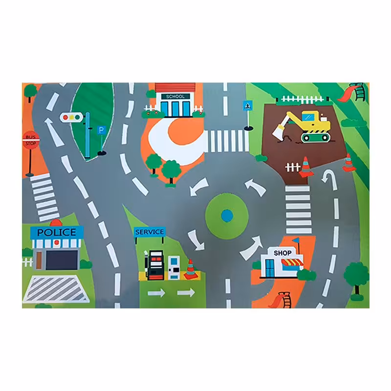 فرش ماشین بازی کودک مدل 0346