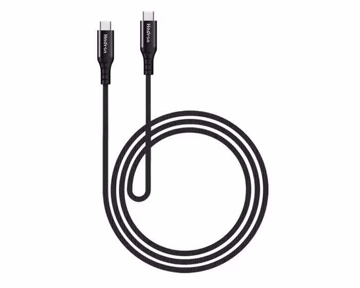 کابل شارژ و انتقال داده تایپ سی به تایپ سی با روکش نایلونی هادرون Hadron HTC-C-C02 USB Type C Cable