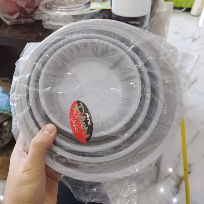 ست الک بدون دسته پلاستیکی در دو رنگ مختلف چهار عددی 