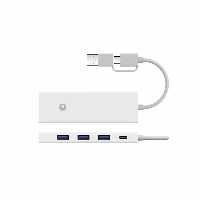 هاب دو سر 4 در 1 شیائومی Xiaomi Dual-Head Splitter XMSTFXQ01YM USB Hub خرید محصولات شیائومی