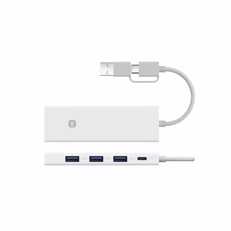 هاب دو سر 4 در 1 شیائومی Xiaomi Dual-Head Splitter XMSTFXQ01YM USB Hub خرید محصولات شیائومی