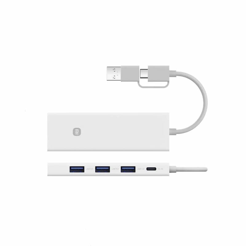 هاب دو سر 4 در 1 شیائومی Xiaomi Dual-Head Splitter XMSTFXQ01YM USB Hub خرید محصولات شیائومی