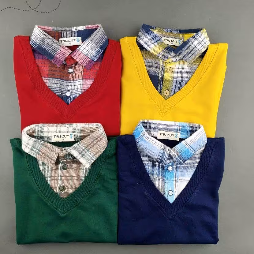 بلوز دویقه پسرانه نخ پنبه و کشمیر مناسب عید باکیفیت