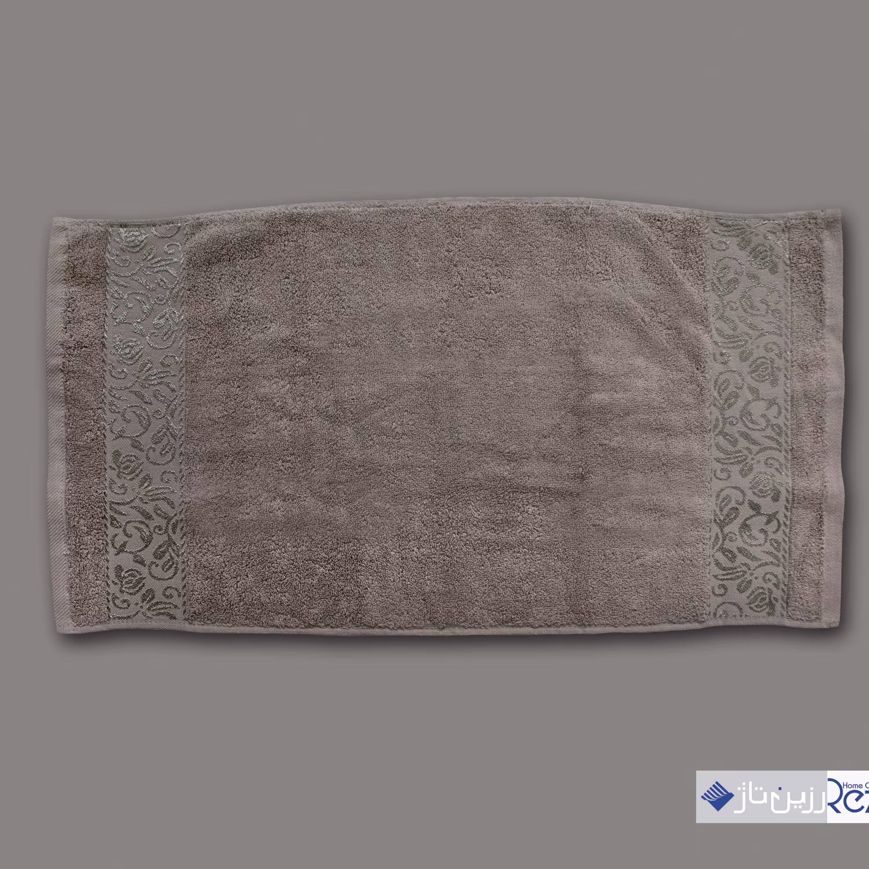 حوله دست کوچک طرح ترمه رنگ طوسی