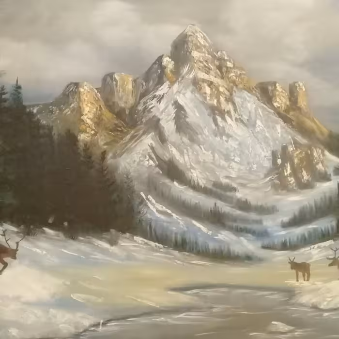 تابلورنگ روغن کوهستان