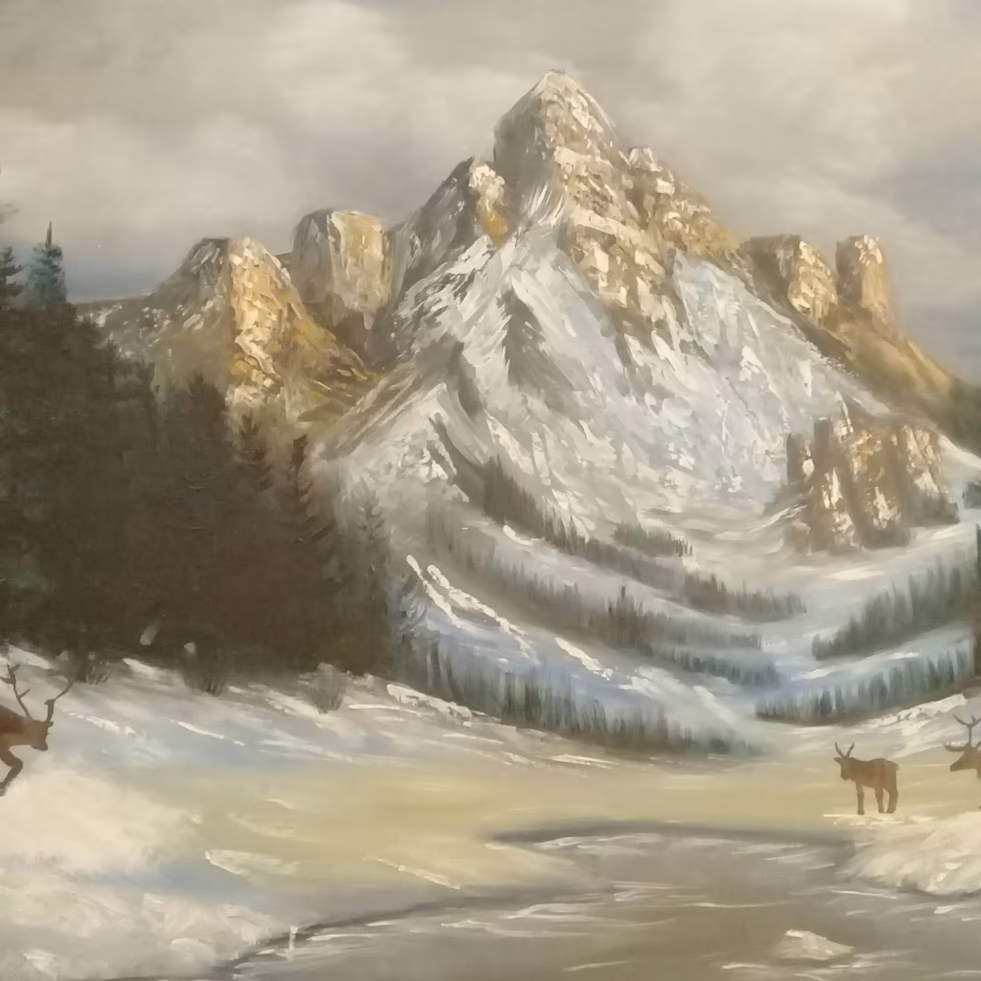 تابلورنگ روغن کوهستان