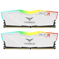 رم تیم گروپ سفید مدل T-Force Delta دو کاناله فرکانس 6400 مگاهرتز ظرفیت 32 گیگابایت