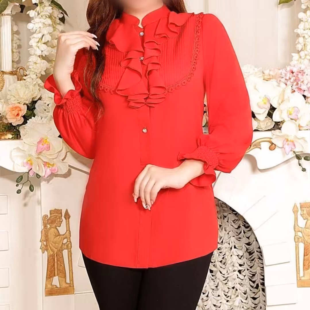 شومیز زنانه مجلسی سایز40تا52 قواره دار