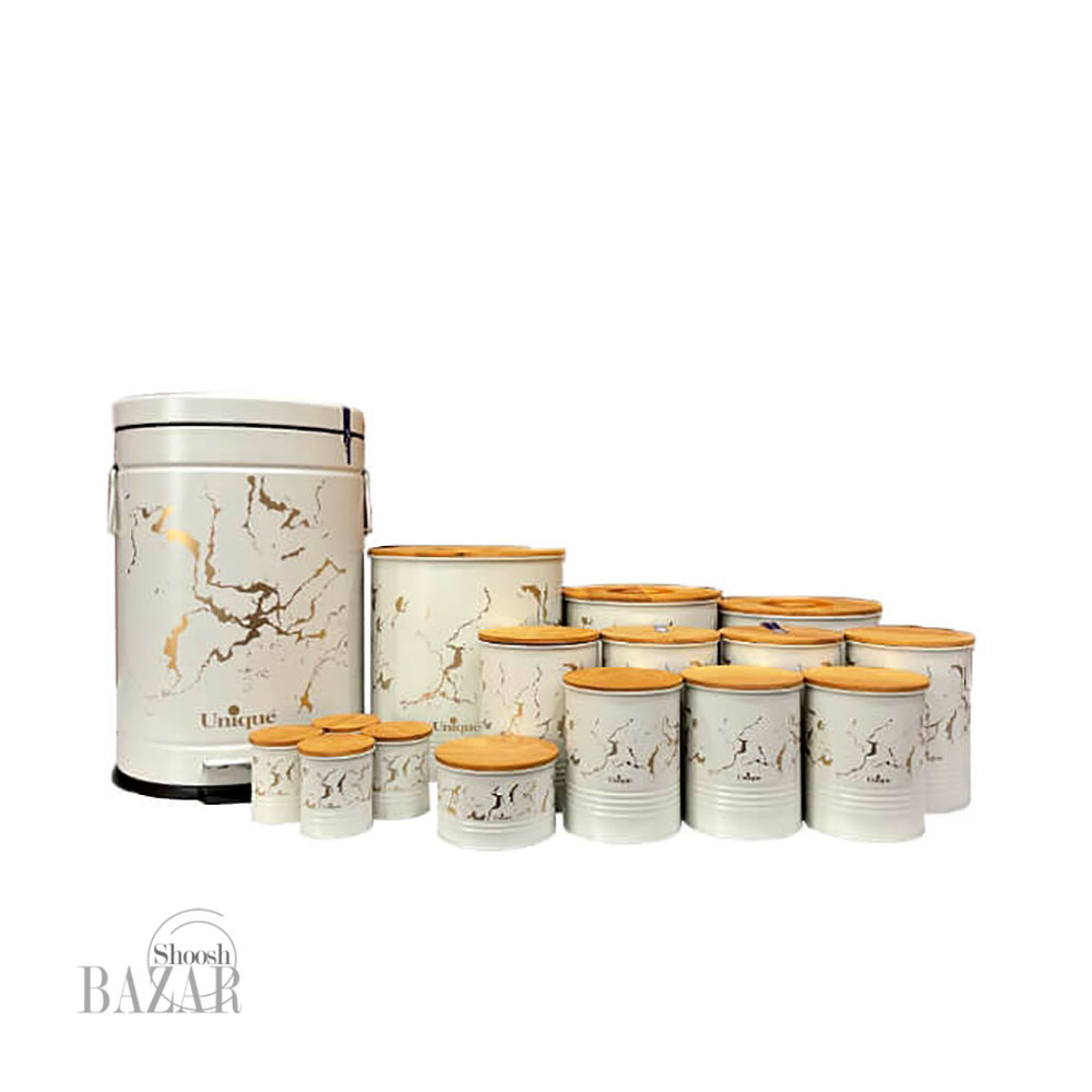 سرویس 16 پارچه الیزابت کرم ماربل یونیک 9098