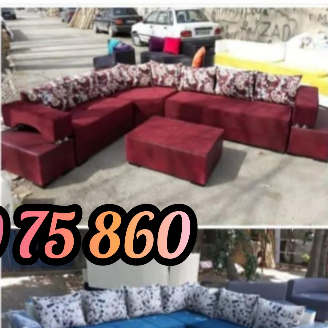مبل راحتی مبلمان ال کنج تمام پارچه