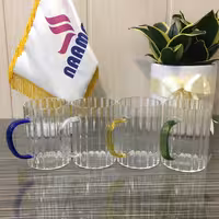 ست 4عددی لیوان پیرکس بدون موج و حباب ارتفاع 11سانت