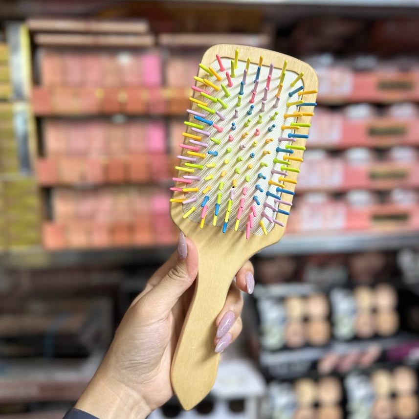 برس چوبی دانه رنگی