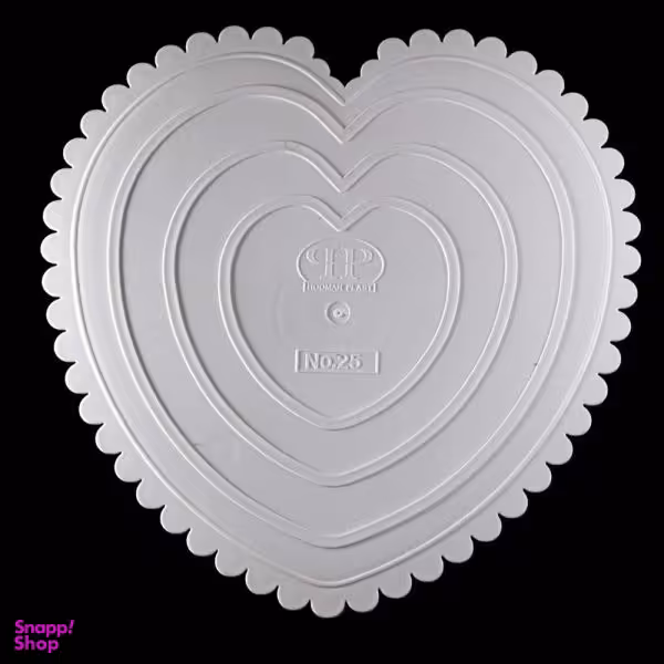 دیس یکبار مصرف مدل صفحه کیک طرح قلب کد HPT-C25 بسته 6 عددی