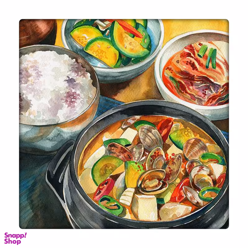 کاشی طرح غذای کره ای کد 7107010