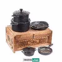 سرویس چدن 8پارچه نالینو مدل Tekla (با جعبه چوبی)