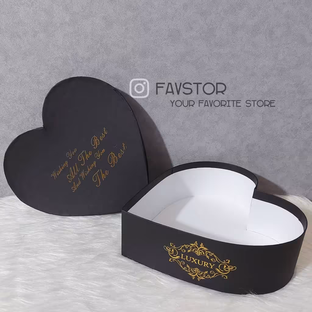 باکس طرح قلب مشکی