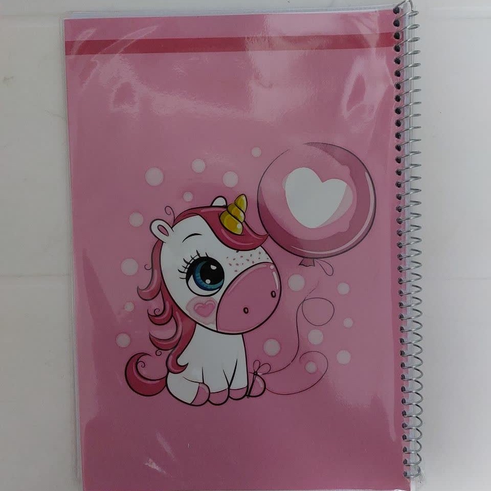 دفتر 50 برگ تک خط فنری جلد شده طرح دخترانه آراز بیکران آساناپخش