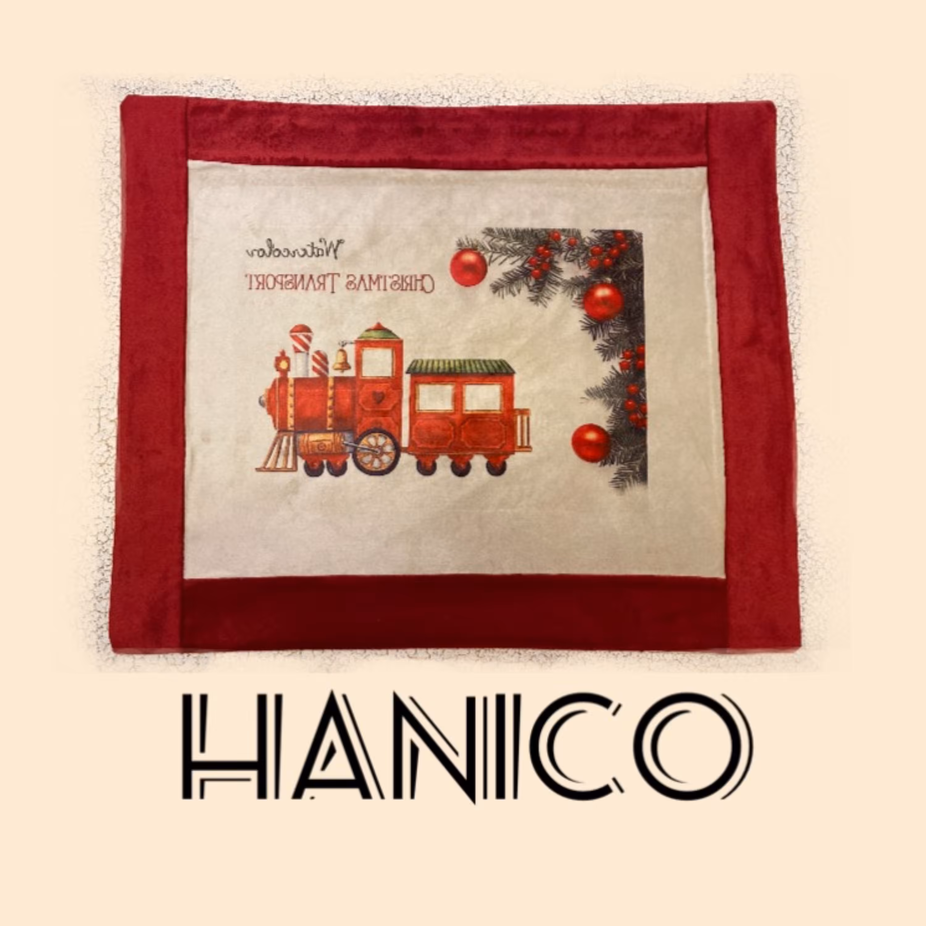 زیربشقابی قرمز مخمل کد109