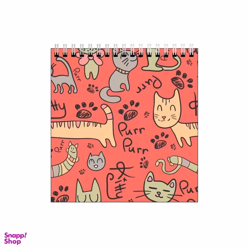 دفتر طراحی بامبیلیپ طرح پترن گربه گلبهی کد 0746380