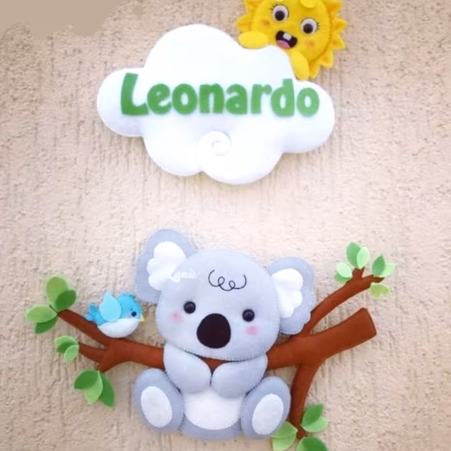 تابلو اسم نمدی با طرح کوالا