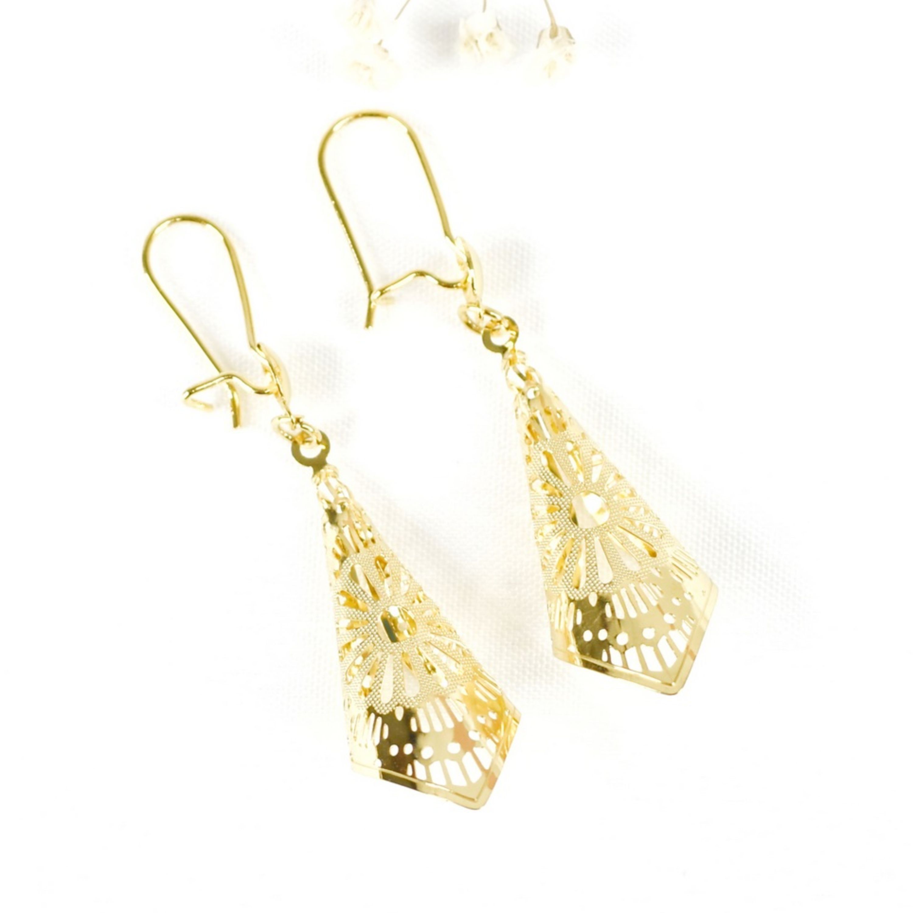 گوشواره آویز طرح طلا کد 7333