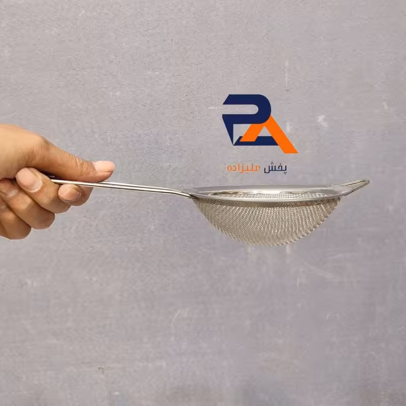  الک استیل صافی استیل دسته دار سایز12  ضدآهنربانگیر مناسب برای صاف کردن چای و ...