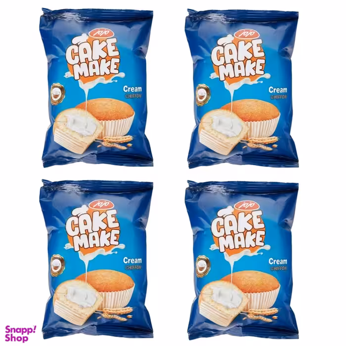 کیک وانیلی با کرم خامه کیک میک مزمز بسته 4 عددی