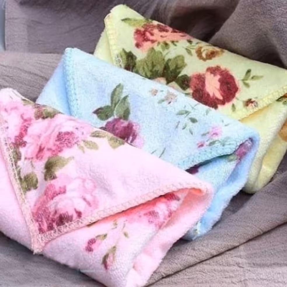  دستمال حوله ای آشپزخانه 3 تایی طرح گل سایز 40 در 40