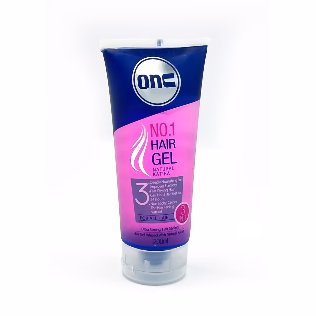 ژل کتیرا مو اُنس مدل تیوپی صورتی حجم 200 میل