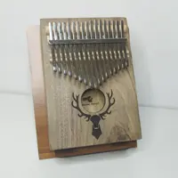 کالیمبا حفره دار چوب گردو مدل کلاسیک طرح گوزن، مارک بلوط 