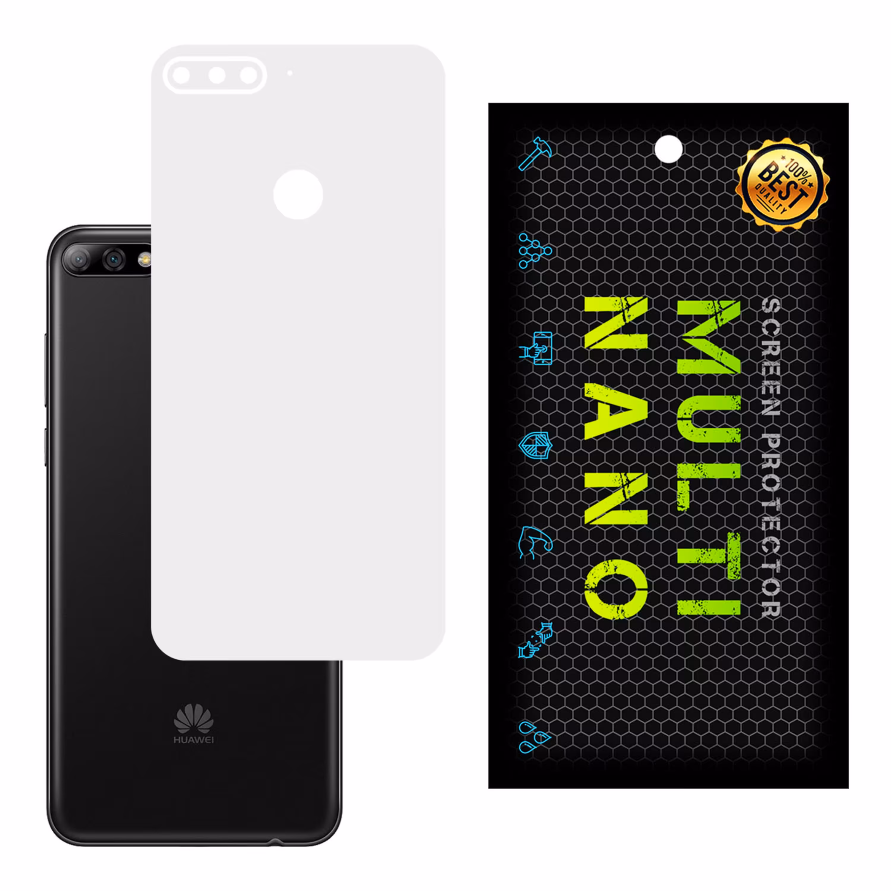 برچسب پوششی MultiNano مدل X-F1M- White برای پشت موبایل هوآوی Y7 2018