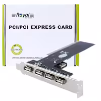 کارت 4 پورت USB2 رویال Royal RP-201 PCI USB2.0 4Port