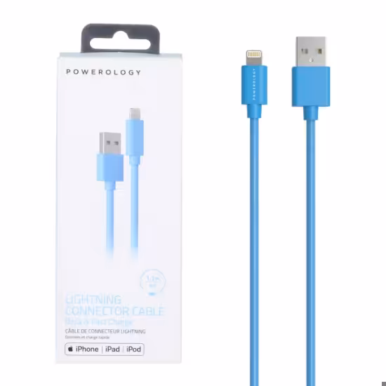 کابل تبدیل USB به لایتنینگ پاورولوژی مدل B12BL طول 1.2متر