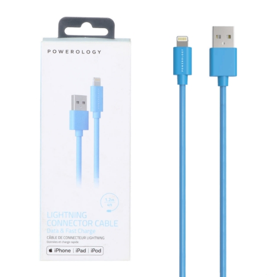 کابل تبدیل USB به لایتنینگ پاورولوژی مدل B12BL طول 1.2متر