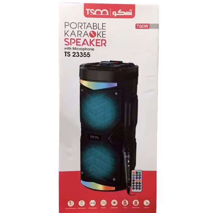 اسپیکر بلوتوثی قابل حمل تسکو مدل TS 23355 با یکسال گارانتی 

