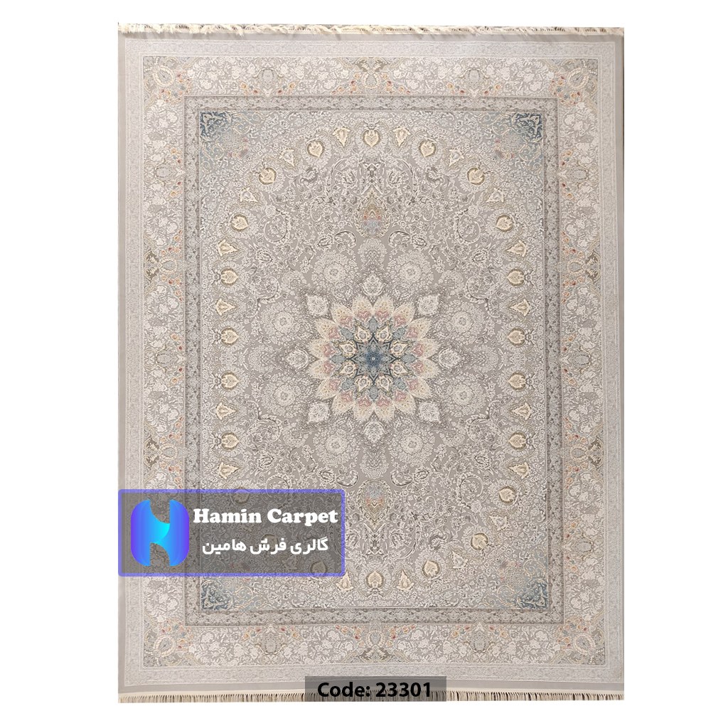 فرش 12 متری 1200 شانه تراکم 3600  نخ اکلریک گل برجسته کد AR23301