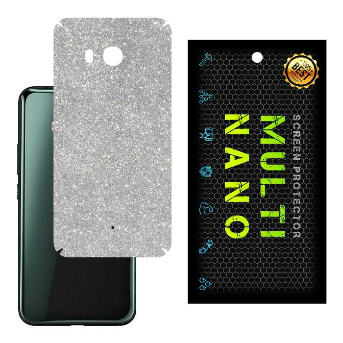 برچسب پوششی MultiNano مدل X-G1F-Silver برای پشت موبایل اچ تی سی U11
