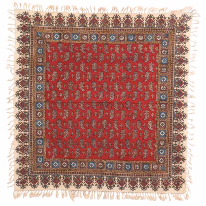 رومیزی قلمکاری سایز 80 در 80 سانتی متر جنس اعلا