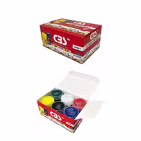 گواش 6 رنگ CBS جعبه مقوائی
