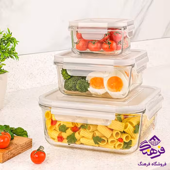 ست ظرف شیشه ای 6 پارچه لیمون