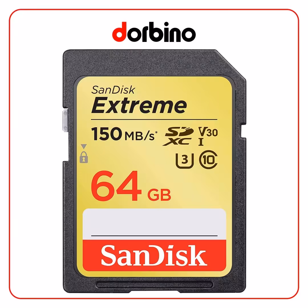 کارت حافظه SanDisk 64GB Extreme SDXC UHS-I 150MB/S - فروشگاه دوربین دوربینو