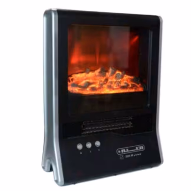 شومینه برقی مشکی رنگ با گرمایی بالا وزیبا گارانتی 2 ساله 