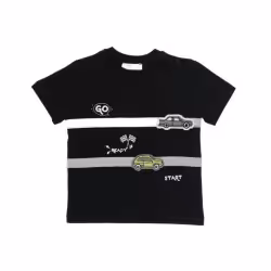 تیشرت پسرانه مشکی تیم مسابقه