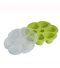 محفظه غذا 6 وعده ای ب آ با سبز Béaba Multiportions™ 3oz Silicone Tray